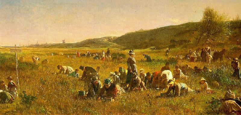 Jonathan Eastman Johnson The Cranberry Harvest on the Island of Nantucket oil painting picture